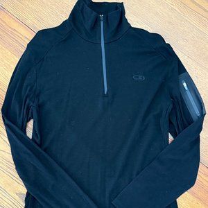Men's Icebreaker Merino 260 GT Long Sleeve Half Zip Thermal Top Size L